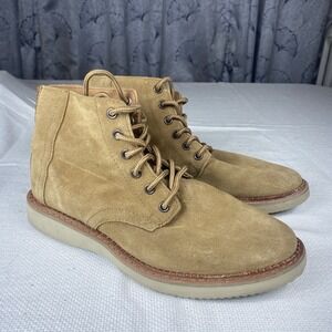 TOMS Boots Mens Size 7.5 Suede Leather Chukka Casual‎ Lace Up Comfortable Shoes